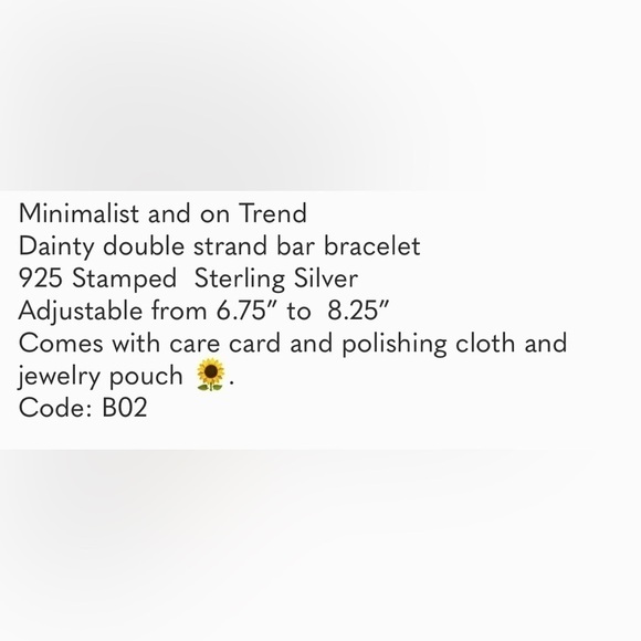 🎉hp🎉 NEW Sterling Silver Double Bar Chain Bracelet - Picture 8 of 10